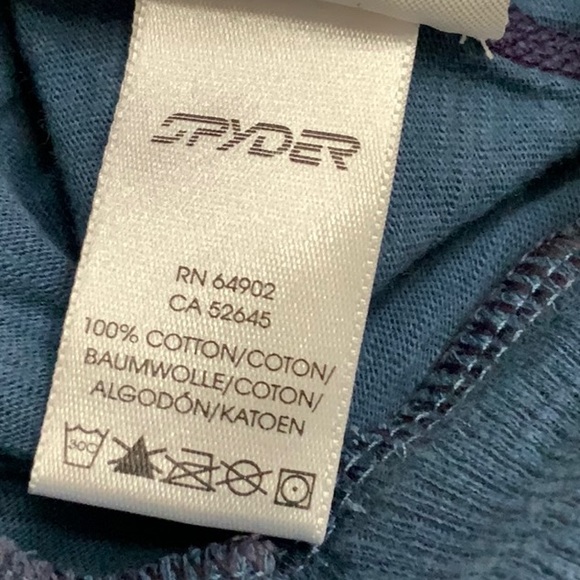 Spyder VNECK SLUB ATHLETIC TOP - Blue/Purple/Yellow - Picture 11 of 12